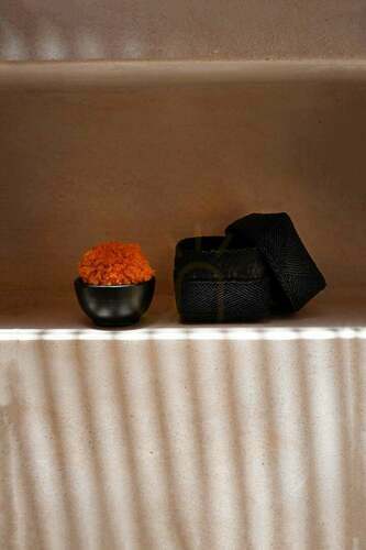 Kontrollera Rottingkorg Beaded Collection Svart L 20x15x20 cm