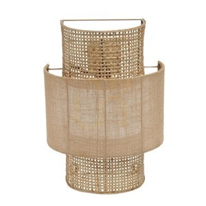 Vägglampa Bolly i jute naturlig M small 3