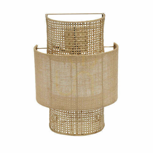 Kontrollera Vägglampa Bolly i jute naturlig M