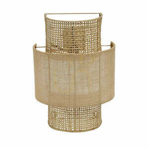 Vägglampa Bolly i jute naturlig M small 0