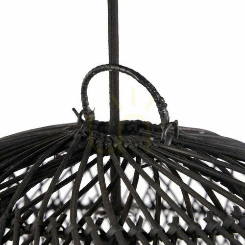 Kontrollera Svart pendelskärm i rotting Bazar Bizar The Bubble M 50 cm