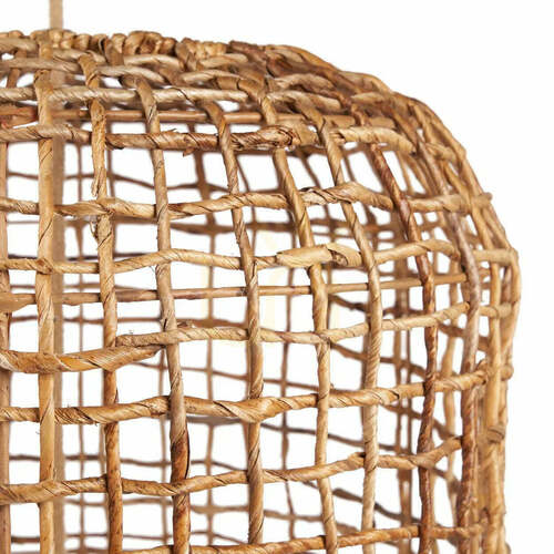 Kontrollera Bazar Bizar Kuso XL hängande lampskärm av bananblad, natur, 50 × 92 cm