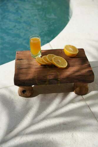 Kontrollera Serveringsbricka BAZAR BIZAR Teak Root Collection Natur 30x20x10 cm