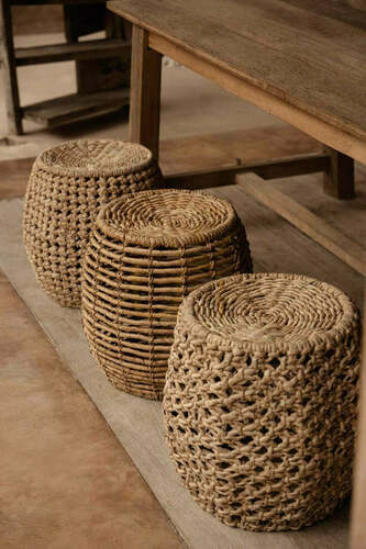 Kontrollera Pall Zarkah naturell 48x48x45 cm