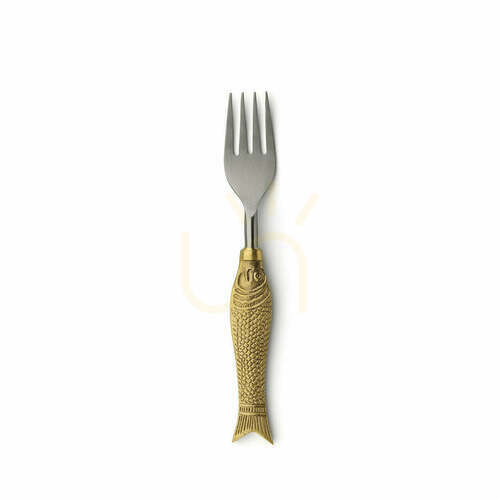 Kontrollera Gaffel fiskformad S, 18 cm