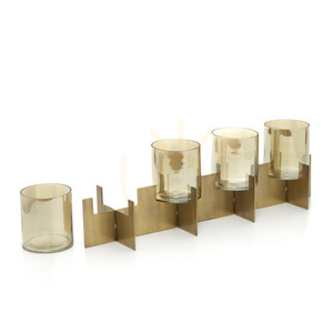 Ljusstake Quarta guld handgjord 53 cm small 2