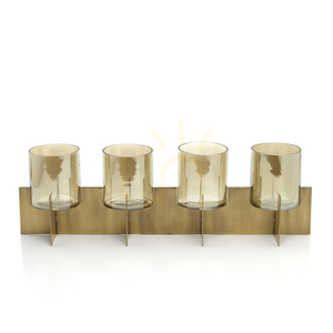 Ljusstake Quarta guld handgjord 53 cm small 4