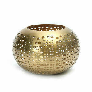 Handgjord inredningsdetalj guld M 16x16x10 cm small 0