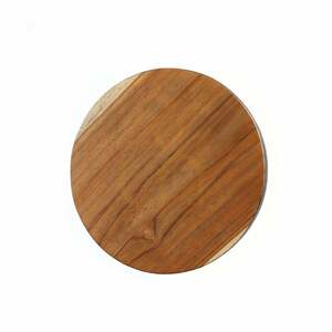 BAZAR BIZAR Bondi M tårtfat i massiv teak, natur/svart, 17 cm small 3