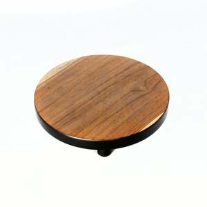BAZAR BIZAR Bondi M tårtfat i massiv teak, natur/svart, 17 cm small 4