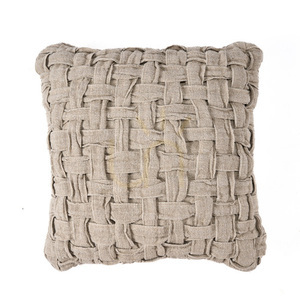 Kuddfodral The Linen Crosier Natur 50x50 cm small 3