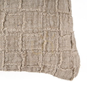 Kuddfodral The Linen Damier Naturell 50x50 cm small 3