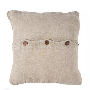 Kuddfodral linne natur 50x50 cm small 7
