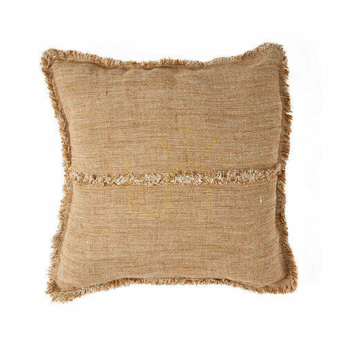 Kontrollera Kuddfodral Sahara Fringe Naturbrun 50x50 cm