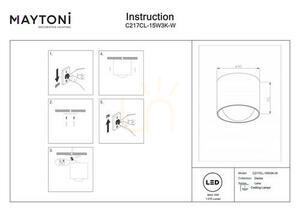 Plafond LENS C217CL-15W3K-W IP44 Maytoni small 6