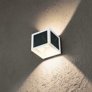 V-TAC solcells-/USB-väggarmatur 9W LED COB vit kub 10x10cm IP65 rörelsesensor VT-408CCT 900lm small 5