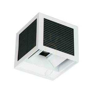 V-TAC solcells-/USB-väggarmatur 9W LED COB vit kub 10x10cm IP65 rörelsesensor VT-408CCT 900lm small 0