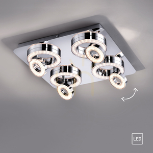 TIM Plafond 14522-17 Krom 8xLED small 10