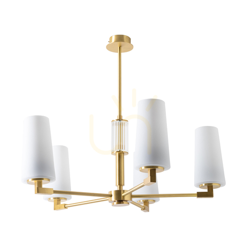 Kontrollera VINCENZA 1244 mässing 5xLED taklampa