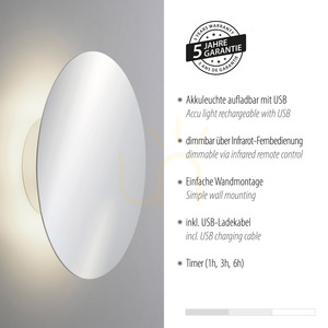 AKKU-PUNTUA vägglampa 8153-17 Krom 1xLED 4 AKKU-PUNTUA vägglampa 8153-17 Krom 1xLED small 4