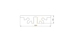 LUMINES profil typ SOLVIA svart anodiserad 3 m small 1