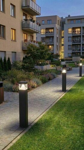Kontrollera LED-pollare SU-MA BAREL KWADRAT BKW-1000 antracit 100 cm