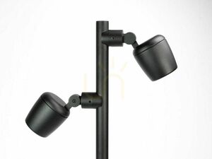 SU-MA Dublo DBL-700 svart 70 cm LED GU10 IP65 stående utomhuslampa med justerbara huvuden small 2