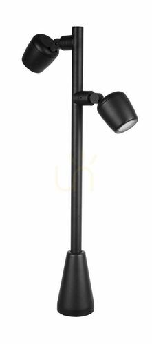 Kontrollera SU-MA Dublo DBL-700 svart 70 cm LED GU10 IP65 stående utomhuslampa med justerbara huvuden