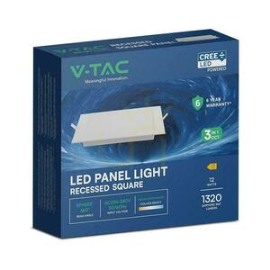 V-TAC infälld downlightpanel 12W LED CREE CHIP fyrkantig 170x170mm VT-61012CCT 1320lm 6 års garanti 5 V-TAC infälld downlightpanel 12W LED CREE CHIP fyrkantig 170x170mm VT-61012CCT 1320lm 6 års garanti small 5