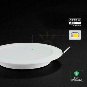 V-TAC 6W LED CREE CHIP infälld downlight panel rund 120x28mm VT-61006CCT 630lm 6 års garanti small 1