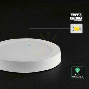 Utanpåliggande downlightpanel V-TAC 18W LED CREE CHIP rund 215x30mm VT-60018CCT 1980lm 6 års garanti small 1