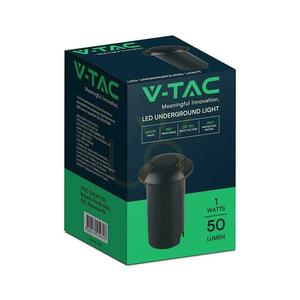 V-TAC 1W LED takarmatur för trädgård och mark svart 2-sidig IP67 VT-1161 6400K 50lm small 3