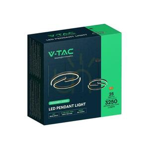 V-TAC pendelarmatur 25W LED spiral fi40cm svart VT-84045 4000K 3250lm small 2