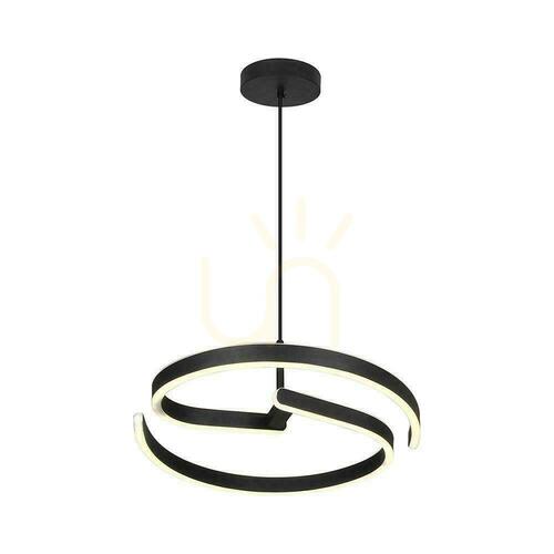 Kontrollera V-TAC pendelarmatur 25W LED spiral fi40cm svart VT-84045 4000K 3250lm