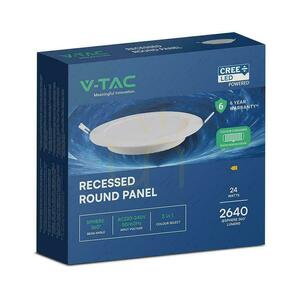 V-TAC 24W LED CREE CHIP infälld downlight panel rund 294x29mm VT-61024CCT 2640lm 6 års garanti 5 V-TAC 24W LED CREE CHIP infälld downlight panel rund 294x29mm VT-61024CCT 2640lm 6 års garanti small 5