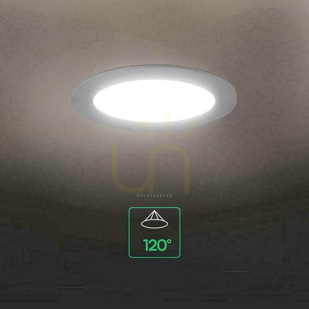 Utsikt V-TAC 24W LED CREE CHIP infälld downlight panel rund 294x29mm VT-61024CCT 2640lm 6 års garanti V-TAC 24W LED CREE CHIP infälld downlight panel rund 294x29mm VT-61024CCT 2640lm 6 års garanti