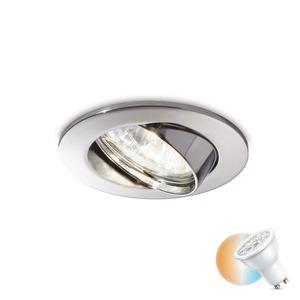 Infälld spotlight Ideallux Swing krom GU10 083131