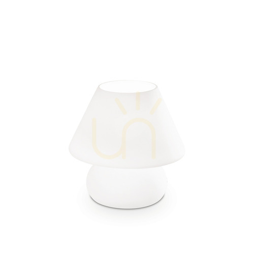 Kontrollera Bordslampa Ideallux PRATO TL1 Small vit glas 074726