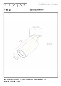 Spårljus Lucide TRACK guld svart aluminium MR11 09960/01/02 small 5