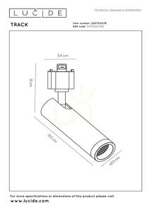 Spårljus Lucide TRACK grå aluminium 1-fas MR11 22975/01/15 small 3
