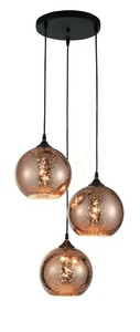 Pendellampa CEPEDA 3xE27 kopparfärgade glaskupor Luces Exclusivas LE41963 small 0