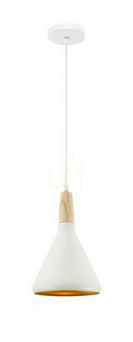 Kontrollera Luces Exclusivas MURCIA LE42108 pendellampa i vit aluminium, 18 cm, E27