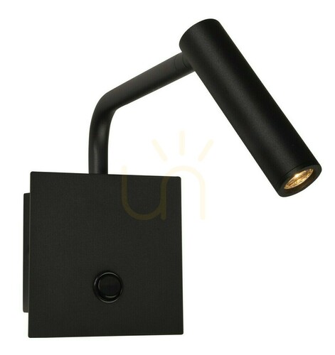Kontrollera Vägglampa BERISSO Luces Exclusivas LE42259 – svart läslampa med strömbrytare, LED 3 W