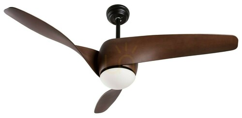 Kontrollera SAMPUES Luces Exclusivas LE42553 takfläkt med LED-belysning, brun, 132 cm