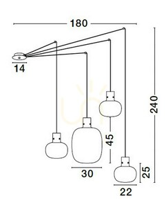 PADRE Luces Exclusivas taklampa LE42632 small 5