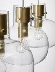 Pendellampa PADRE Luces Exclusivas LE42635, guldfärgad, 3×E27 small 1