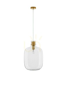 Luces Exclusivas PADRE LE42636 pendellampa, klarglas, mässingsfärgad, E27, 30 cm small 0