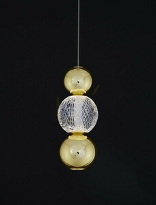 PONCE Luces Exclusivas LE42699 guldfärgad LED-pendellampa, 6 W small 1