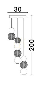 LED-pendellampa PONCE Luces Exclusivas LE42700, guldfärgad, 18 W, 3200 K small 3