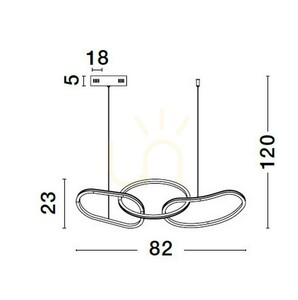 Guldfärgad LED-pendellampa CELAYA Luces Exclusivas LE42759, 82 cm, 3000 K small 4